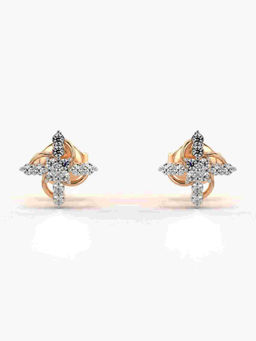 Valanova - Hallmarked 9K Rose Gold and Certified Lab Grown Diamond 0.18cts Stud Earrings