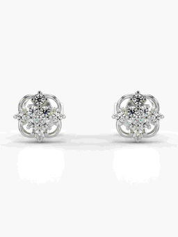Valanova - Hallmarked 9K White Gold and Certified Lab Grown Diamond 0.19cts Stud Earrings