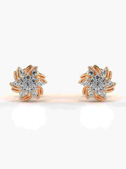 Valanova - Hallmarked 9K Rose Gold and Certified Lab Grown Diamond 0.17cts Stud Earrings