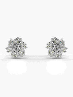 Valanova - Hallmarked 9K White Gold and Certified Lab Grown Diamond 0.17cts Stud Earrings