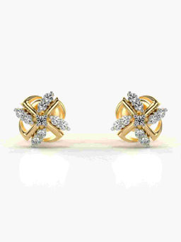 Valanova - Hallmarked 9K Yellow Gold and Certified Lab Grown Diamond 0.17cts Stud Earrings