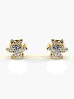 Valanova - Hallmarked 9K Yellow Gold and Certified Lab Grown Diamond 0.16cts Stud Earrings