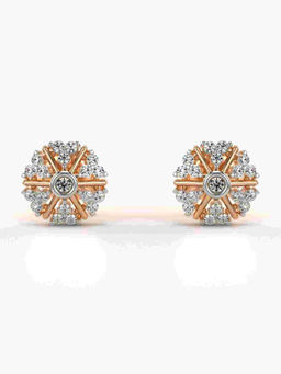 Valanova - Hallmarked 9K Rose Gold and Certified Lab Grown Diamond 0.26cts Stud Earrings