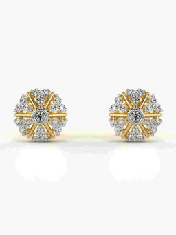 Valanova - Hallmarked 9K Yellow Gold and Certified Lab Grown Diamond 0.26cts Stud Earrings
