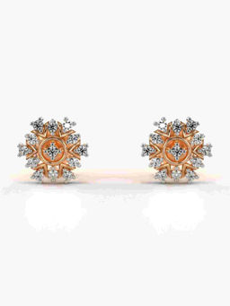 Valanova - Hallmarked 9K Rose Gold and Certified Lab Grown Diamond 0.17cts Stud Earrings
