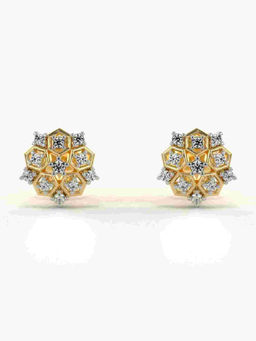 Valanova - Hallmarked 9K Yellow Gold and Certified Lab Grown Diamond 0.15cts Stud Earrings