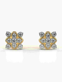 Valanova - Hallmarked 9K Yellow Gold and Certified Lab Grown Diamond 0.42cts Stud Earrings
