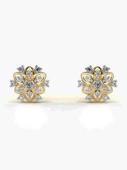 Valanova - Hallmarked 9K Yellow Gold and Certified Lab Grown Diamond 0.19cts Stud Earrings