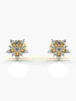 Valanova - Hallmarked 9K Yellow Gold and Certified Lab Grown Diamond 0.17cts Stud Earrings