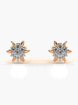 Valanova - Hallmarked 9K Rose Gold and Certified Lab Grown Diamond 0.27cts Stud Earrings