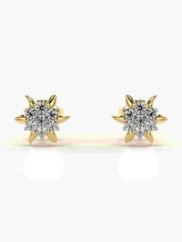 Valanova - Hallmarked 9K Yellow Gold and Certified Lab Grown Diamond 0.27cts Stud Earrings