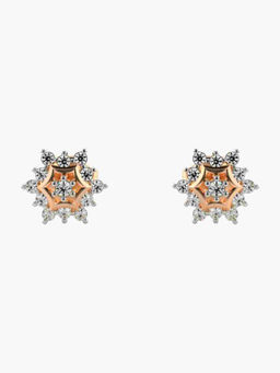 Valanova - Hallmarked 9K Rose Gold and Certified Lab Grown Diamond 0.21cts Stud Earrings