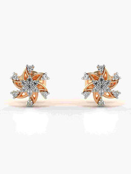 Valanova - Hallmarked 9K Rose Gold and Certified Lab Grown Diamond 0.17cts Stud Earrings