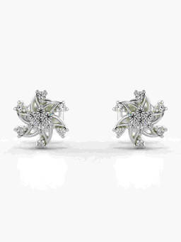 Valanova - Hallmarked 9K White Gold and Certified Lab Grown Diamond 0.17cts Stud Earrings