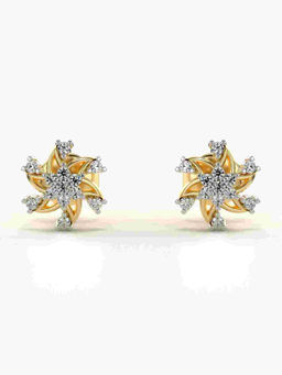 Valanova - Hallmarked 9K Yellow Gold and Certified Lab Grown Diamond 0.17cts Stud Earrings