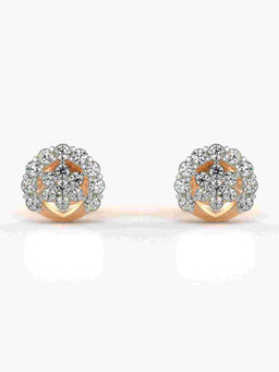 Valanova - Hallmarked 9K Rose Gold and Certified Lab Grown Diamond 0.33cts Stud Earrings