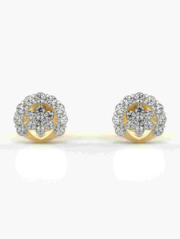 Valanova - Hallmarked 9K Yellow Gold and Certified Lab Grown Diamond 0.33cts Stud Earrings