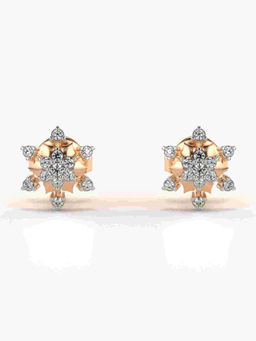 Valanova - Hallmarked 9K Rose Gold and Certified Lab Grown Diamond 0.15cts Stud Earrings