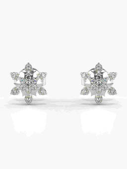 Valanova - Hallmarked 9K White Gold and Certified Lab Grown Diamond 0.15cts Stud Earrings