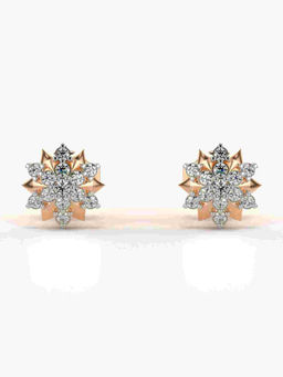 Valanova - Hallmarked 9K Rose Gold and Certified Lab Grown Diamond 0.19cts Stud Earrings