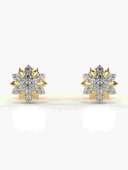 Valanova - Hallmarked 9K Yellow Gold and Certified Lab Grown Diamond 0.19cts Stud Earrings