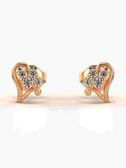 Valanova - Hallmarked 9K Rose Gold and Certified Lab Grown Diamond 0.16cts Stud Earrings