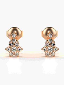Valanova - Hallmarked 9K Rose Gold and Certified Lab Grown Diamond 0.30cts Stud Earrings