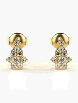 Valanova - Hallmarked 9K Yellow Gold and Certified Lab Grown Diamond 0.30cts Stud Earrings