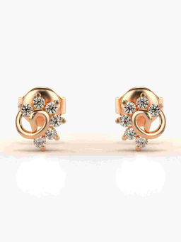 Valanova - Hallmarked 9K Rose Gold and Certified Lab Grown Diamond 0.17cts Stud Earrings