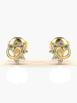 Valanova - Hallmarked 9K Yellow Gold and Certified Lab Grown Diamond 0.17cts Stud Earrings