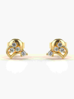 Valanova - Hallmarked 9K Yellow Gold and Certified Lab Grown Diamond 0.16cts Stud Earrings