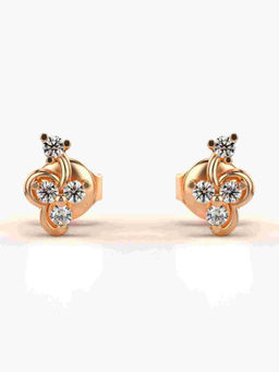 Valanova - Hallmarked 9K Rose Gold and Certified Lab Grown Diamond 0.18cts Stud Earrings