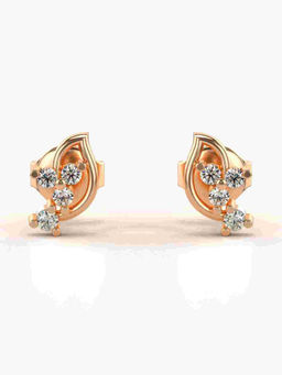 Valanova - Hallmarked 9K Rose Gold and Certified Lab Grown Diamond 0.17cts Stud Earrings