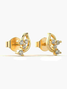 Valanova - Hallmarked 9K Yellow Gold and Certified Lab Grown Diamond 0.17cts Stud Earrings