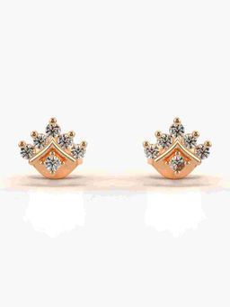 Valanova - Hallmarked 9K Rose Gold and Certified Lab Grown Diamond 0.23cts Stud Earrings