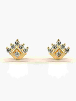 Valanova - Hallmarked 9K Yellow Gold and Certified Lab Grown Diamond 0.23cts Stud Earrings