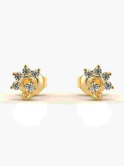 Valanova - Hallmarked 9K Yellow Gold and Certified Lab Grown Diamond 0.20cts Stud Earrings