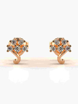 Valanova - Hallmarked 9K Rose Gold and Certified Lab Grown Diamond 0.20cts Stud Earrings