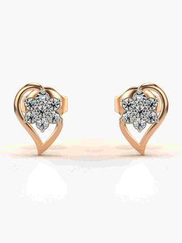 Valanova - Hallmarked 9K Rose Gold and Certified Lab Grown Diamond 0.20cts Stud Earrings