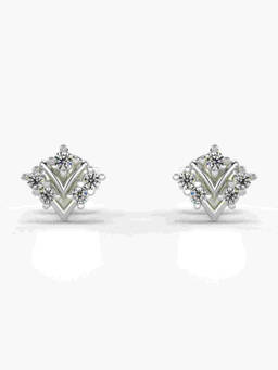 Valanova - Hallmarked 9K White Gold and Certified Lab Grown Diamond 0.20cts Stud Earrings