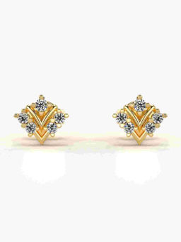 Valanova - Hallmarked 9K Yellow Gold and Certified Lab Grown Diamond 0.20cts Stud Earrings