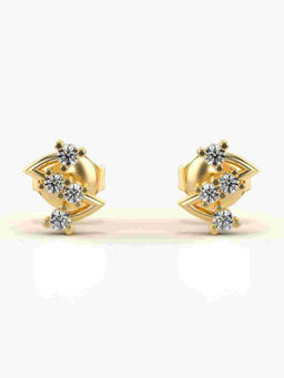 Valanova - Hallmarked 9K Yellow Gold and Certified Lab Grown Diamond 0.16cts Stud Earrings