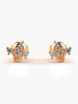 Valanova - Hallmarked 9K Rose Gold and Certified Lab Grown Diamond 0.18cts Stud Earrings