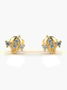 Valanova - Hallmarked 9K Yellow Gold and Certified Lab Grown Diamond 0.18cts Stud Earrings