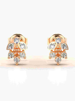 Valanova - Hallmarked 9K Rose Gold and Certified Lab Grown Diamond 0.26cts Stud Earrings