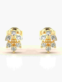 Valanova - Hallmarked 9K Yellow Gold and Certified Lab Grown Diamond 0.26cts Stud Earrings