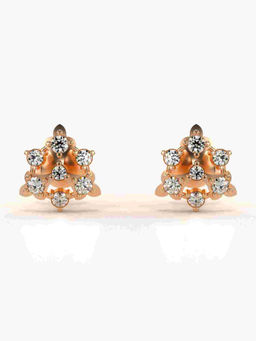 Valanova - Hallmarked 9K Rose Gold and Certified Lab Grown Diamond 0.40cts Stud Earrings