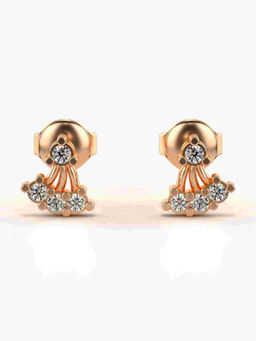 Valanova - Hallmarked 9K Rose Gold and Certified Lab Grown Diamond 0.18cts Stud Earrings