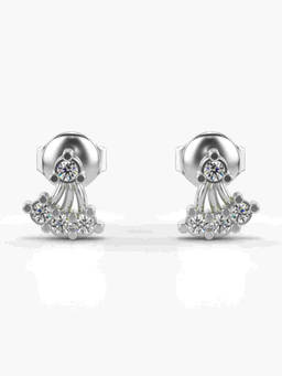 Valanova - Hallmarked 9K White Gold and Certified Lab Grown Diamond 0.18cts Stud Earrings