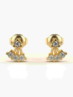 Valanova - Hallmarked 9K Yellow Gold and Certified Lab Grown Diamond 0.18cts Stud Earrings